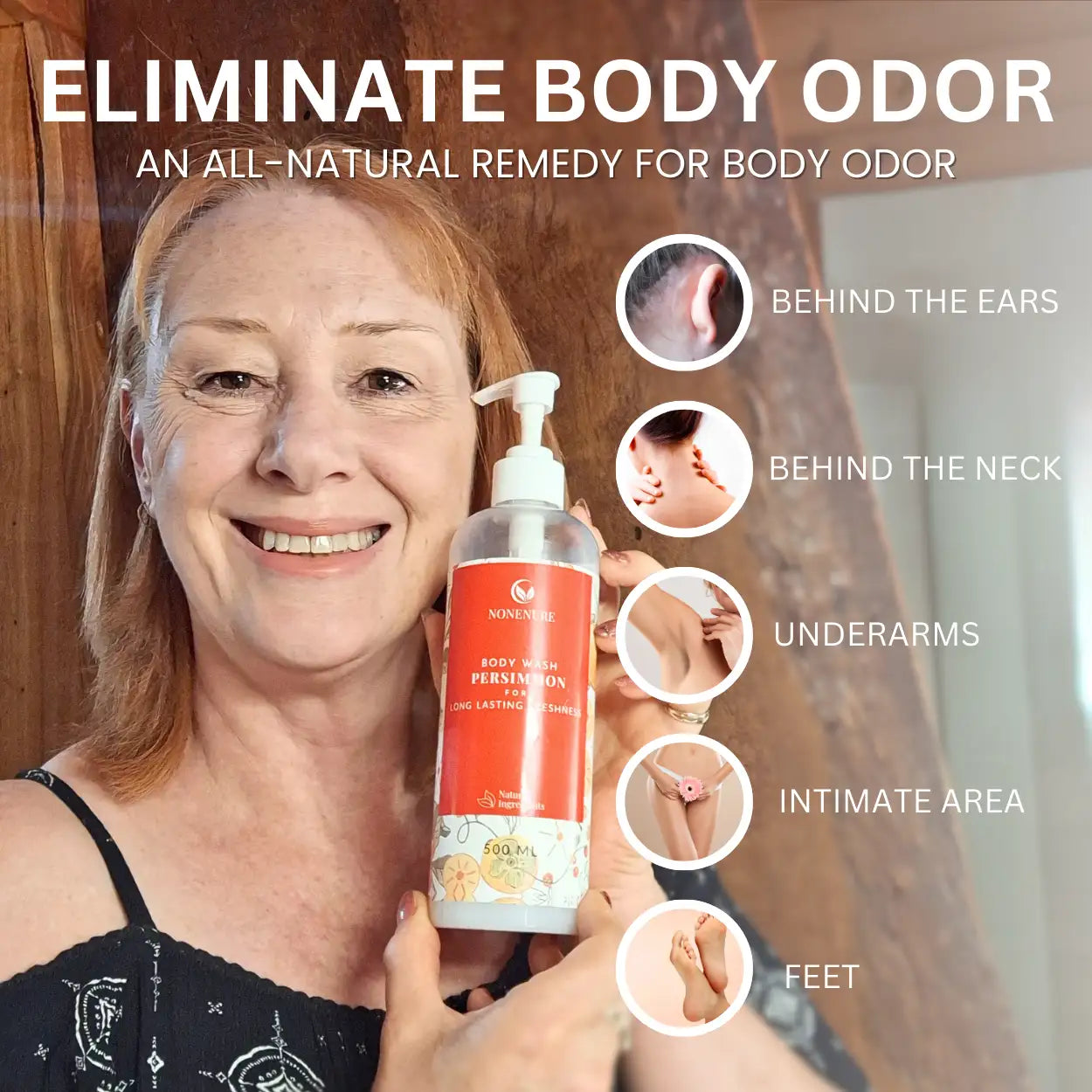 Nonenal Deodorizing Body Wash with Persimmon