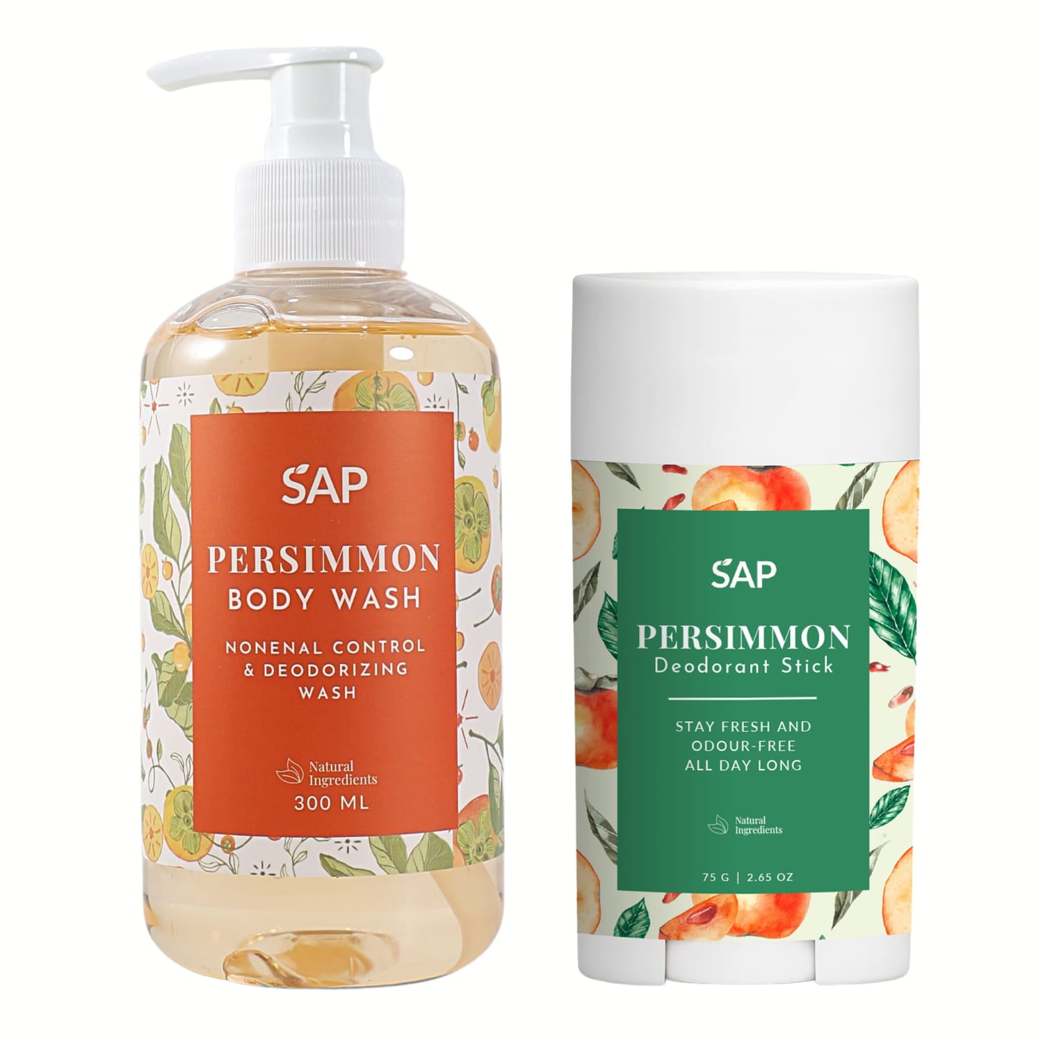 Persimmon Body Wash to Eliminate Nonenal Odour