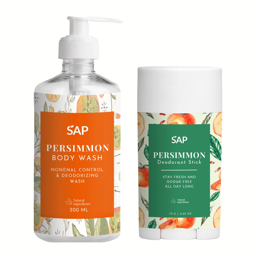 Persimmon Body Wash to Eliminate Nonenal Odour