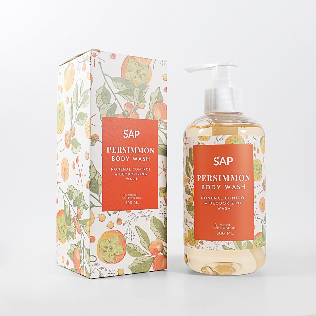 Persimmon Body Wash to Eliminate Nonenal Odour